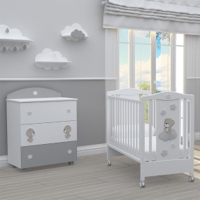 Bambino casa Piccolo Particolare grigio - Комплект 2ч. бебешко легло + скрин